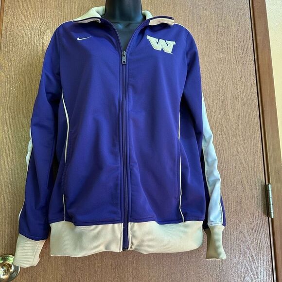 Nike UW Washington Huskies Zip up Jacket Purple and Tan | Women Size Large - Picture 15 of 16